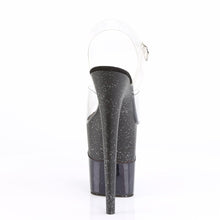 Load image into Gallery viewer, FLAMINGO-808-2HGM Pleaser 8&quot; Clear Black Glitter Sexy Shoes