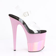 Load image into Gallery viewer, FLAMINGO-808-2HGM 8&quot; Heel Clear Baby Pink Glitter Sexy Shoes