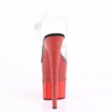 Load image into Gallery viewer, FLAMINGO-808-2HGM 8&quot; Heel Clear Red Glitter Strippers Shoes