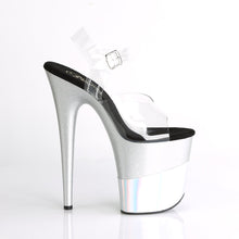 Load image into Gallery viewer, FLAMINGO-808-2HGM 8&quot; Heel Clear Silver Glitter Sexy Shoes