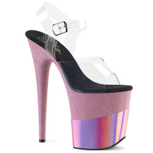 Load image into Gallery viewer, FLAMINGO-808-2HGM 8&quot; Heel Clear Baby Pink Glitter Sexy Shoes