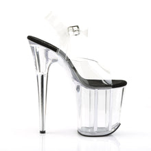 Load image into Gallery viewer, FLAMINGO-808 8&quot; Heel Clear and Black Pole Dancing Platforms