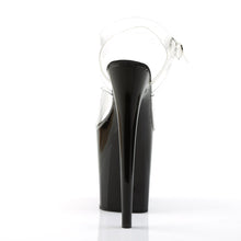 Load image into Gallery viewer, FLAMINGO-808 8&quot; Heel Clear and Black Pole Dancing Platforms