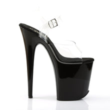 Load image into Gallery viewer, FLAMINGO-808 8&quot; Heel Clear and Black Pole Dancing Platforms