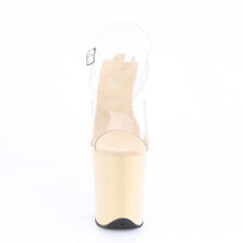 Load image into Gallery viewer, FLAMINGO-808 8&quot; Heel Clear and Cream Pole Dancing Platforms