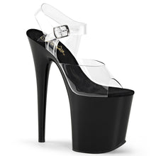 Load image into Gallery viewer, FLAMINGO-808 8&quot; Heel Clear and Black Pole Dancing Platforms