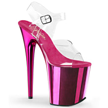 Load image into Gallery viewer, FLAMINGO-808 8&quot; Heel Clear Hot Pink Chrome Strippers Shoes