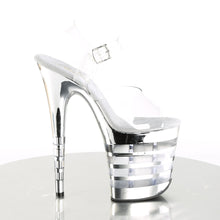 Load image into Gallery viewer, FLAMINGO-808CHLN Pleaser 8&quot; Heel Clear Silver Chrome Shoes