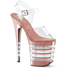 Load image into Gallery viewer, FLAMINGO-808CHLN 8&quot; Heel Clear Rose Gold Chrome Sexy Shoes