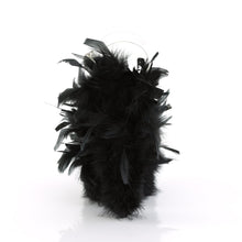 Load image into Gallery viewer, FLAMINGO-808F 8&quot; Heel Clear Black Marabou Feather Sexy Shoes