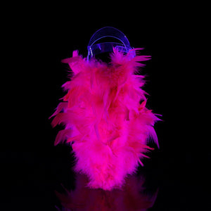 FLAMINGO-808F Sexy Neon Pink Marabou Feather Strippers Shoes