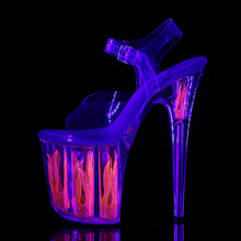 Load image into Gallery viewer, FLAMINGO-808FLM 8&quot; Clear and Hot Pink Pole Dancer Platforms