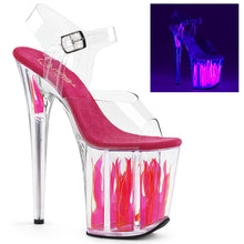 Load image into Gallery viewer, FLAMINGO-808FLM 8&quot; Clear and Hot Pink Pole Dancer Platforms