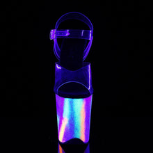 Load image into Gallery viewer, FLAMINGO-808GXY 8&quot; Clear Neon Glitter Pole Dancer Platforms