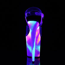 Load image into Gallery viewer, FLAMINGO-808GXY 8&quot; Clear Neon Glitter Pole Dancer Platforms