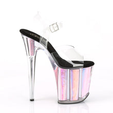 Load image into Gallery viewer, FLAMINGO-808HGI 8&quot; Heel Clear Pink Hologram Stripper Shoes