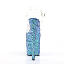 Load image into Gallery viewer, FLAMINGO-808LG 8&quot; Heel Transparent Blue Glitter Sexy Shoes