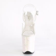 Load image into Gallery viewer, FLAMINGO-808LG Pleaser 8&quot; Heel Clear Opal Glitter Sexy Shoes