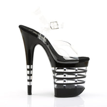 Load image into Gallery viewer, FLAMINGO-808LN 8 Inch Heel Clear Black Pole Dancer Platforms