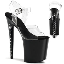 Load image into Gallery viewer, FLAMINGO-808LS 8 Inch Heel Clear Black Pole Dancer Platforms