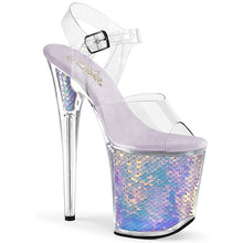 Load image into Gallery viewer, FLAMINGO-808MC 8&quot; Heel Clear Lavender Holo Strippers Shoes