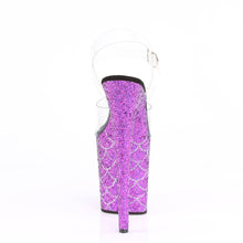 Load image into Gallery viewer, FLAMINGO-808MSLG 8&quot; Heel Clear Purple Glitter Strippers Shoe