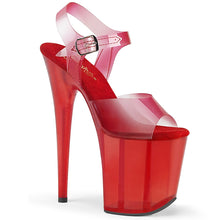 Load image into Gallery viewer, FLAMINGO-808N-T 8&quot; Heel Red Gradient TPU Pole Dancer Shoes