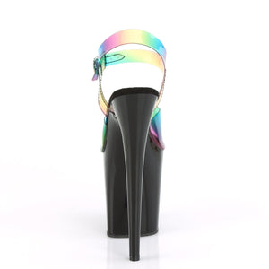 FLAMINGO-808RB Pleaser 8" Heel Rainbow Pole Dancer Platforms