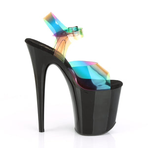 FLAMINGO-808RB Pleaser 8" Heel Rainbow Pole Dancer Platforms