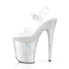 Load image into Gallery viewer, FLAMINGO-808SHAPE-1 8&quot; Heel ClearSilver Pole Dancing Shoes