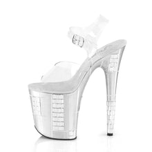 Load image into Gallery viewer, FLAMINGO-808SHAPE-2 8&quot; Heel ClearSilver Pole Dancing Shoes