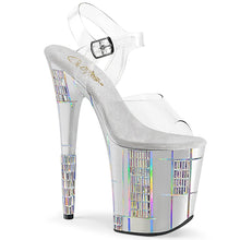 Load image into Gallery viewer, FLAMINGO-808SHAPE-2 8&quot; Heel ClearSilver Pole Dancing Shoes