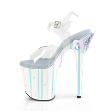 Load image into Gallery viewer, FLAMINGO-808SQFL 8&quot; Heel Clear Light Blue Strippers Shoes