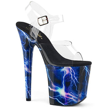 Load image into Gallery viewer, FLAMINGO-808STORM Sexy Shoes Transparent Blue Holo Strippers