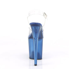 Load image into Gallery viewer, FLAMINGO-808T 8&quot; Heel Clear Blue Tint Pole Dancing Platforms