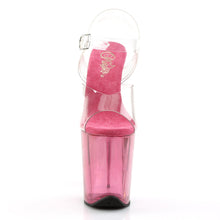 Load image into Gallery viewer, FLAMINGO-808T 8&quot; Heel Clear Pink Tinted Pole Dance Platforms