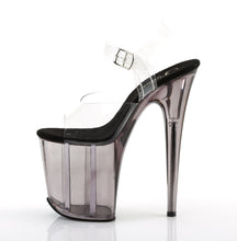 Load image into Gallery viewer, FLAMINGO-808T 8&quot; Heel ClearSmoke Tinted Pole Dancing Shoes