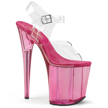 Load image into Gallery viewer, FLAMINGO-808T 8&quot; Heel Clear Pink Tinted Pole Dance Platforms