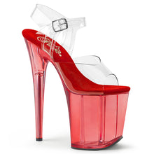 Load image into Gallery viewer, FLAMINGO-808T 8&quot; Clear and Red Tinted Pole Dancer Platforms