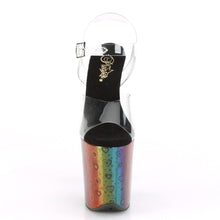 Load image into Gallery viewer, FLAMINGO-808WR 8&quot; Heel Clear Rainbow Hologram Strippers Shoe