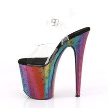 Load image into Gallery viewer, FLAMINGO-808WR 8&quot; Heel Clear Rainbow Hologram Strippers Shoe