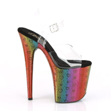 Load image into Gallery viewer, FLAMINGO-808WR 8&quot; Heel Clear Rainbow Hologram Strippers Shoe