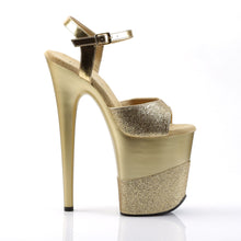 Load image into Gallery viewer, FLAMINGO-809-2G 8&quot; Heel Gold Glitter Pole Dancing Platforms