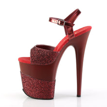 Load image into Gallery viewer, FLAMINGO-809-2G 8&quot; Heel Ruby Glitter Pole Dancing Platforms