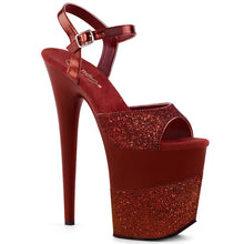 Load image into Gallery viewer, FLAMINGO-809-2G 8&quot; Heel Ruby Glitter Pole Dancing Platforms