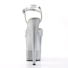 Load image into Gallery viewer, FLAMINGO-809-2G 8&quot; Heel Silver Glitter Pole Dancer Platforms