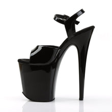 Load image into Gallery viewer, FLAMINGO-809 8 Inch Heel Black Patent Pole Dancing Platforms