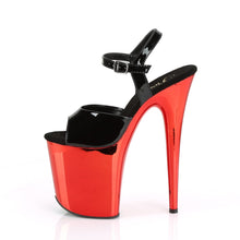 Load image into Gallery viewer, FLAMINGO-809 8&quot; Black with Red Chrome Pole Dancer Platforms