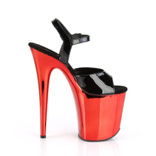 Load image into Gallery viewer, FLAMINGO-809 8&quot; Black with Red Chrome Pole Dancer Platforms