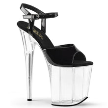 Load image into Gallery viewer, FLAMINGO-809 8&quot; Heel Black and Clear Pole Dancing Platforms